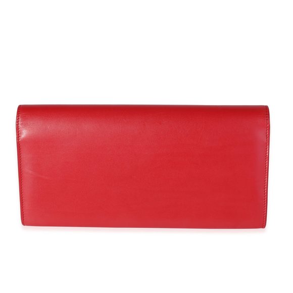 Saint Laurent Red Smooth Calfskin Cassandre Clutch - Picture 3 of 6